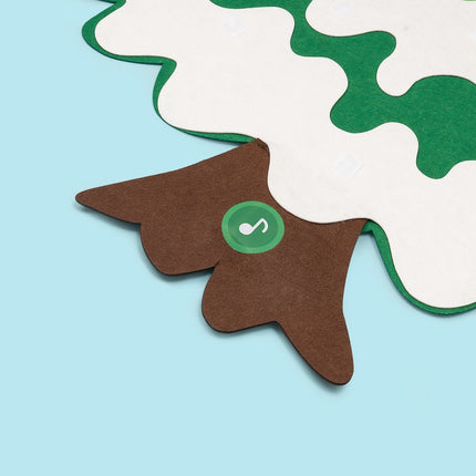 Árbol de Navidad de Fieltro con 32 Piezas + Luces LED – Decoración Educativa para Niños