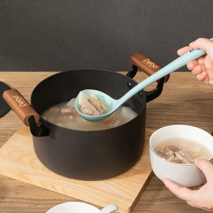 Conjunto de 2 Ollas y 1 Sartén Antiadherente en Acero Inoxidable con Mangos de Madera