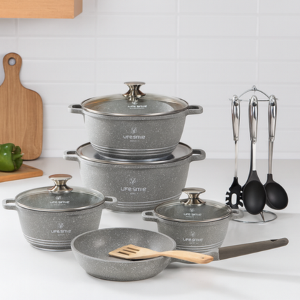 Conjunto de Ollas de Cerámica 19 Piezas Antiadherentes