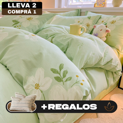 Juego de Cama Completo Luna Estampado en Algodón y Poliéster