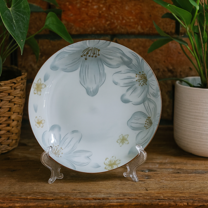 Kit 10 Platos de Cerámica Sakura con Pintura Artesanal