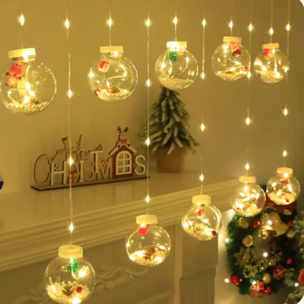 OFERTA EXCLUSIVA- CORTINA DE NAVIDAD🎅🏻 ESFERAS DE LUZ LED✨